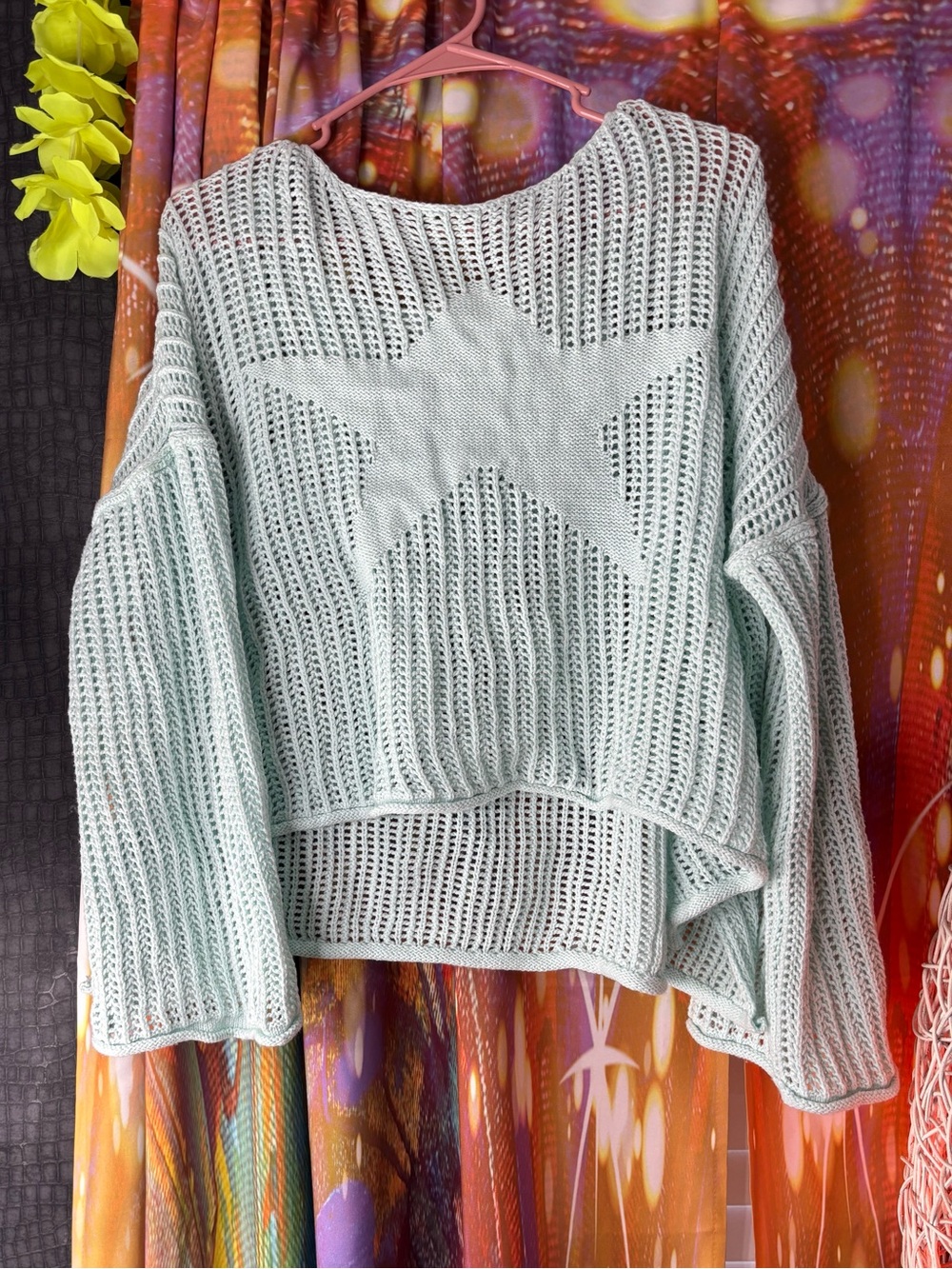 POL Light Blue Knit Star Sweater ✨